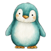 Frosted Penguin – Winter Children's Illustration