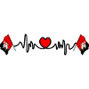 Buckinghamshire Flag with Heartbeat
