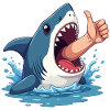 Bonne chance à l’humour de requin