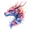 Dragon Fleur Bleu