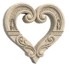 Architectural Stone Heart Sculpture