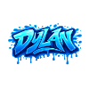 GRAFFITI-NAME DYLAN FÜR PERFEKTES GESCHENK DRUCKBAR