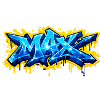 GRAFFITI-NAME MAX FÜR PERFEKTES GESCHENK DRUCKBAR