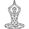 Geometric Yoga Pose Line Art