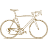 Minimal Rennrad Linienkunst Fahrrad