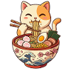 Kawaii Cat Ramen Bowl