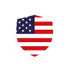 Patriotic US Shield Flag