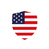 Amerikanischer Schild mit Flaggendesign