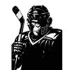 Bold Hockey Monkey 