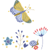 Butterfly Flower Mosaic