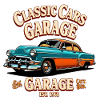 Classic Cars Garage Print