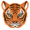 Tiger Head Graphic for Apparel