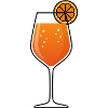 Orange cocktail in a glass