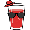 Cocktail with hat and sunglasses