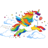 Fliegendes Regenbogen Einhorn – Magisches Motiv