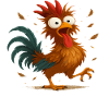 F-Caw-F Funny Rooster Screaming Meme Chicken