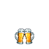 Apres Skilehrer mit Bierkrügen