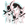 Dabbing Easter Bunny Family, Moon Squad