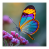 Bunter Fantasie Schmetterling Glasflügel