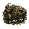 CARPWHISPER: Carp motif with fishing props