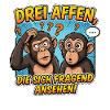 Three Monkeys Confusion – Funny Comic Design