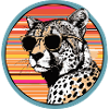 Cheetah with retro-style sunglasses