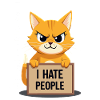 Griesgrämige Katze I Hate People Polizeifoto