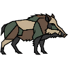 Geometric Boar Low Poly