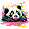 Panda Splash Peinture Pop Art Splash