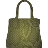Olive Snake Skin Tote