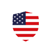 New Hampshire Shield with American Flag