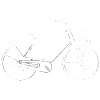 Holland Bicycle Retro Lines Illustration