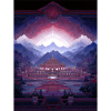 Psy Art - Pagode in Berglandschaft