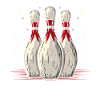 Cartoon Bowling Pins