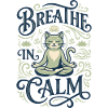 Meditating cat at rest