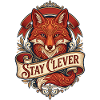 Fox with Ornaments – Stay Clever