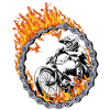 BMX Rider Fire Ring