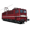 Red Railway Locomotive BR 211