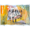 Abstrait People, Aquarelle