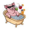  Chillendes Schwein In Eiswanne Mit Cocktails