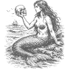 Moonlit Mermaid and Skull