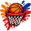 Basketball Hoop Splash Burst