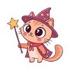 Chaton Magicien Pastel