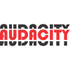 Audacity lettering in contrasting red