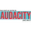 Audacity: Strong red on turquoise
