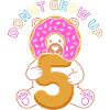 Donut Grow Up 5th Birthday Bear