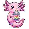 Pink Axolotl Boba Tea 