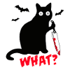Midnight Cat Blood Knife WHAT funny