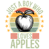 just a boy who loves apples