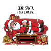 Santa Snooze on Cozy Couch